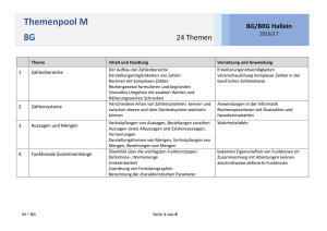 Themenpool M 8G - BG / BRG Hallein