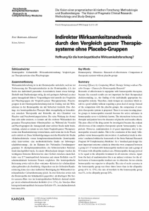 Indirekter Wirksamkeitsnachweis durch den Vergleich ganzer