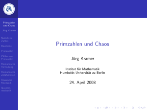 Primzahlen und Chaos - Humboldt