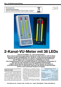 2-Kanal-VU-Meter mit 38 LEDs