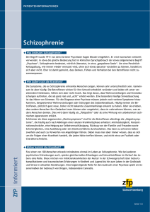 Schizophrenie - ZfP Südwürttemberg