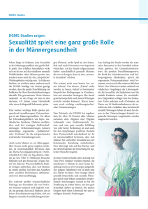 Männergesundheit - Sexualität spielt eine große Rolle