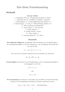 Eine kleine Formelsammlung - Elementarteilchenphysik Uni Rostock