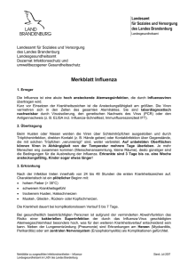 Merkblatt Influenza - LASV Brandenburg