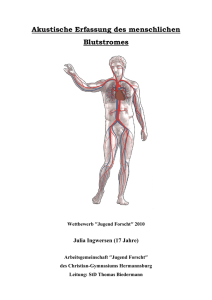 Akustische Erfassung des Blutstromes