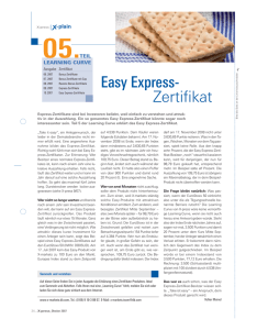 Easy Express- Zertifikat