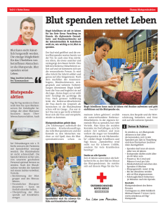 Blut spenden rettet Leben