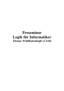 Proseminar Logik für Informatiker