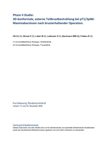 3D-konformale, externe Teilbrustbestrahlung bei pT1/2pN0