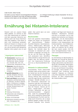 factsheet – histaminintoleranz