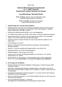 Berliner Mikrobiologische Gesellschaft 12. 11. 2002, Lyme