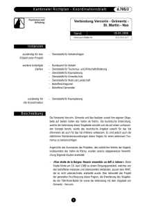 Kantonaler Richtplan - Koordinationsblatt d.705/2 Verbindung