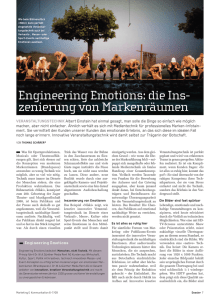 Engineering Emotions: die Ins- zenierung von
