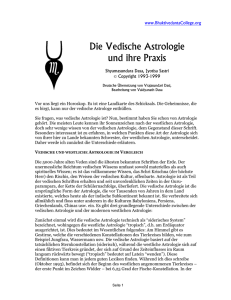 Die Vedische Astrologie und ihre Praxis