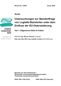 Untersuchungen zur Standortfrage von Logistik