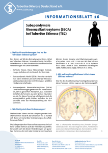 Infoblatt 16 Subependymale - Tuberöse Sklerose Deutschland eV