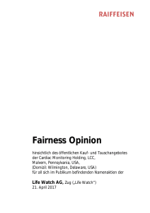 Fairness Opinion