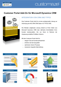 Customer Portal Add-On für Microsoft Dynamics CRM