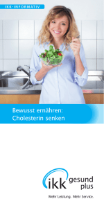 IKK-Fachfolder Bewusst ernähren: Cholesterin senken