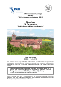 Einladung 20. Symposium “Infektion und Immunabwehr“