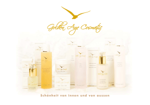 Golden Age Cosmetics Broschüre - Golden Age Cosmetic Switzerland