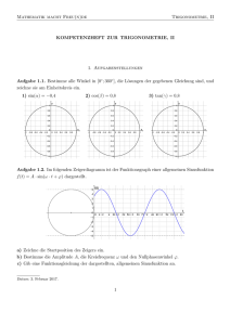 Mathematik macht Freu(n)de Trigonometrie, II KOMPETENZHEFT