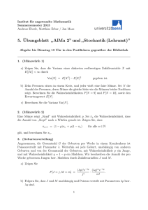 5. ¨Ubungsblatt ,,AlMa 2”und,,Stochastik(Lehramt)”