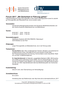 Forum 2017 „Mit Sicherheit in Führung gehen“