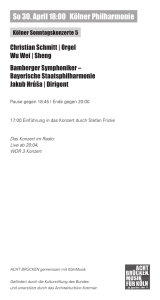 So 30. April 18:00 Kölner Philharmonie