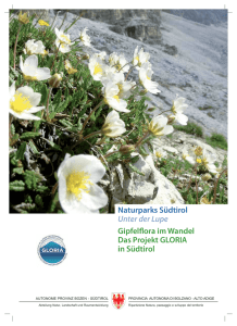 Das Projekt Gloria in Südtirol - Naturparks