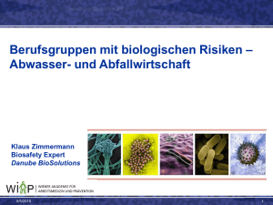 Berufsgruppen mit biologischen Risiken – Abwasser