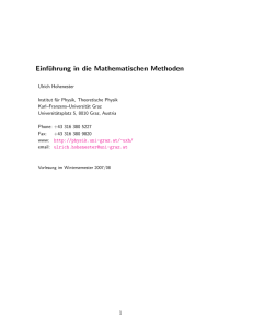 Einführung in die Mathematischen Methoden