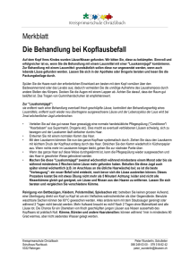 Merkblatt Die Behandlung bei Kopflausbefall