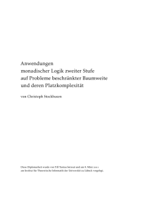 Anwendungen monadischer Logik zweiter Stufe und beschränkter