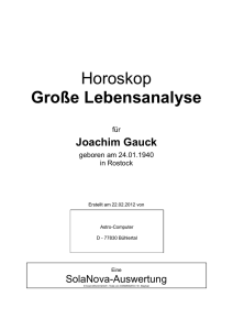 Horoskop Große Lebensanalyse