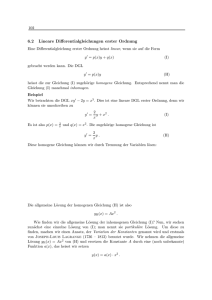 Lineare Differentialgleichungen. Systeme von DGL.