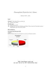 Planungsblatt Physik für die 2. Klasse