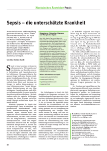 Sepsis – die unterschätzte Krankheit