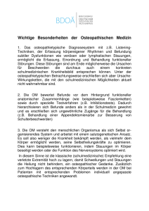 Wichtige Besonderheiten der Osteopathischen Medizin