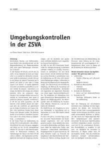 Umgebungskontrollen in der ZSVA