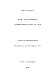 Molekulare Thermodynamik und Simulation