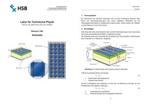 Solarzelle - Hochschule Bremen