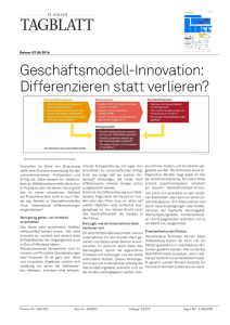 Geschäftsmodell-Innovation: Differenzieren statt verlieren?
