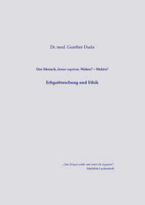 Erbgutforschung und Ethik