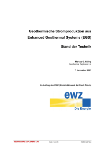 Geothermische Stromproduktion aus Enhanced