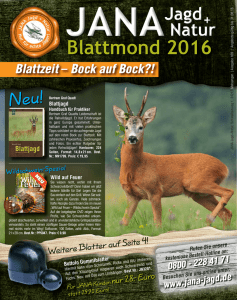 Blattmond 2016 - JANA Jagd + Natur