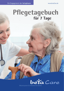 Pflegetagebuch