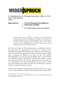 In: Widerspruch Nr. 25 Philosophie des Mülls (1994), S. 23