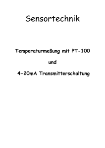 Temperaturmessung PT 100