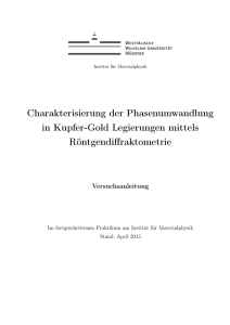 Charakterisierung der Phasenumwandlung in Kupfer